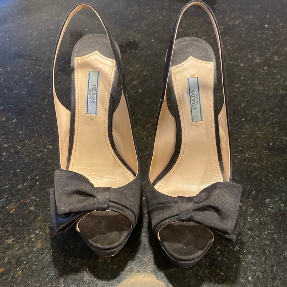 Prada Milano satin formal shoe. Worn once for a wedding